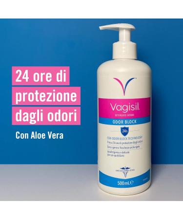 Vagisil Women's Intimate Cleaner - Odor Block Daily Hygiene Soap with Aloe Vera 24h Protection 500ml - Refreshing Tea Tree Formula 1 Pack - Buy Online on GoSupps.com
