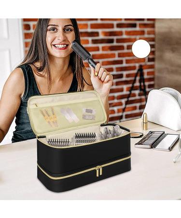 Hair Dryer Storage Box | Double-Layer Travel Carrying Case | Portable Stylish Organizer Bag Water Resistant Storage Box Large Capacity for Hairdryer Styler Tools - Buy Online on GoSupps.com