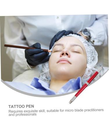 DOITOOL Pen Embroidered Permanent Aluminium Makeup Microblading Make Manual Eyebrow Alloy Supply Pencil 14.2x0.9cm Red - Buy Online on GoSupps.com