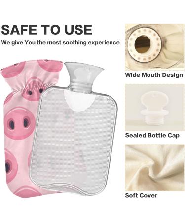 1L Heat Bottle - Durable Warm-Up Bag for Pain Relief | Cute Pink Pig Pattern | Ideal for Hands Feet Shoulders and Cramps | Heat Therapy Solution - Buy Online on GoSupps.com