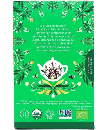 English Tea Shop Pure Green Tea - 20 Tea Bag Sachets 40g - 20 Count Pack - Organic Green Tea - Buy Online on GoSupps.com