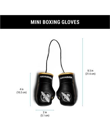 Hayabusa Mini Boxing Gloves - Unisex Boxing Gifts in Black/Gold - Buy Online on GoSupps.com