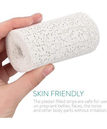 Navaris Plaster Cloth Rolls - Pack of 10 Gauze Bandages for Body Casts and Craft Projects - 6 x 118 White Wrap Strips - Buy Online on GoSupps.com