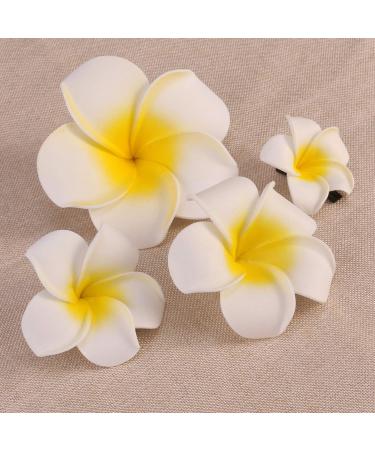 FRCOLOR 4Pcs Hawaiian Flower Hair Clip | Plumeria Hairpin for Kids & Women | Beach Foam Hair Accessories - Buy Online on GoSupps.com