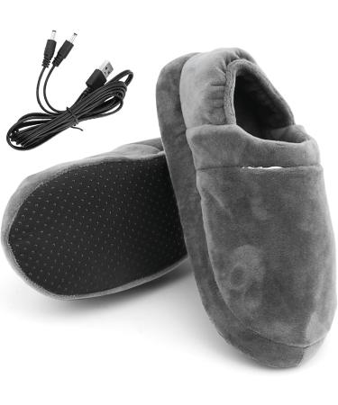 Buy KLOP256 USB Electric Foot Warmer | Heated Slippers with Overheat Protection & Non-Slip Design - Fits Up to Size 43 (Gray) - Buy Online on GoSupps.com