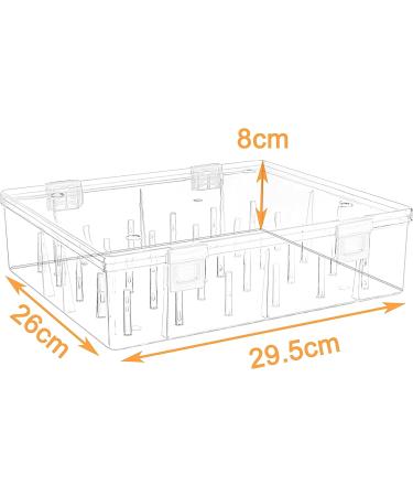 New brothread Tall & Clear Storage Box/Organizer for 30 Spools - Embroidery & Cotton Thread Holder Compatible with Isacord, Floriani, Madeira, Glide - 1X30 - Buy Online on GoSupps.com