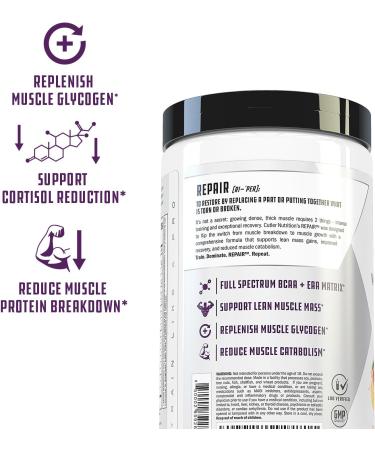 Repair Post Workout Recovery Drink: Fast Absorbing Carbohydrates (Waxy Maize + Cluster Dextrin) and BCAA/EAA for Advanced Muscle Recovery Peach Mango 20 Servings - Buy Online on GoSupps.com