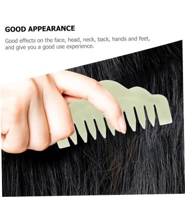 Iwowhero Jade Massage Comb & Gua Sha Tools - Traditional Scalp & Body Scratching Massage Board - Broad Tooth Jade Kamm for Relaxation & Wellness - Buy Online on GoSupps.com