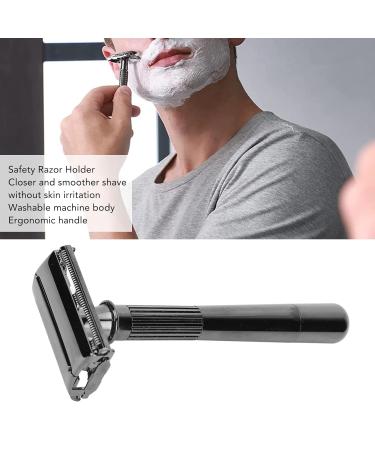 Double-Sided Safety Razor for Men - Ergonomic Aluminum Alloy Holder for Home & Travel - Buy Online on GoSupps.com