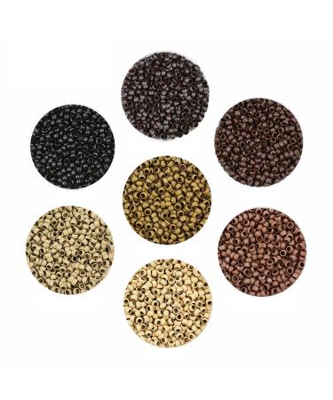 200pcs 2.5mm Copper Nano Rings Beads Hair Extension Nano Rings Beads (Blonde) 200pcs Blonde