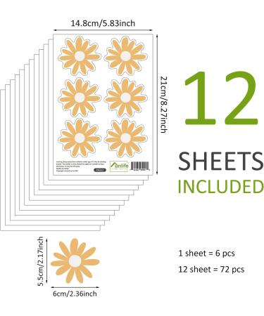 Funlife Yellow Daisy Wall Decal - Peel & Stick Kids Wall Art for Nursery, Bedroom, Playroom - Buy Online on GoSupps.com