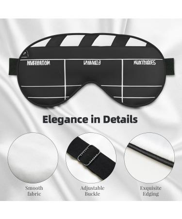 Sleep Mask Eye for Better Sleep - Reusable Soft Blackout Eye Masks for Travel & Gifts - Classic Movie Clapboard Black - Buy Online on GoSupps.com