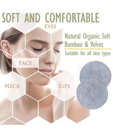 Sugeru 16PC Bamboo Fiber Slimming Pads - Reusable Washable Makeup Removal Pads for All Skin Types - Soft & Skin-Friendly Gray - Buy Online on GoSupps.com