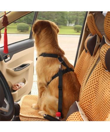 4PCS Dog Car Seat Belts Harness Cat Vehicles Safety Leads Seat Belts Clip Dog Car Restraints Harness Seatbelt Safety Belt Anti Shock Pet Seatbelt Clip for Vehicle Adjustable - Buy Online on GoSupps.com
