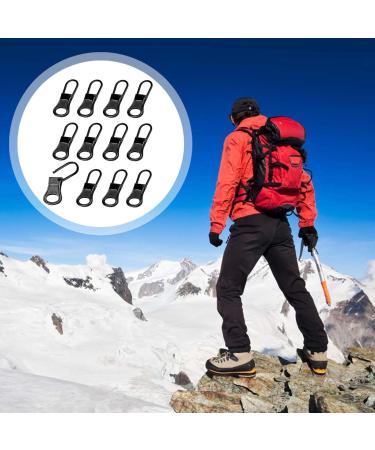 12 Pack Zipper Sliders - Durable Replacement Zipper Pulls for Suitcases Backpacks & Clothes - Black Zip Repair Solution - Buy Online on GoSupps.com