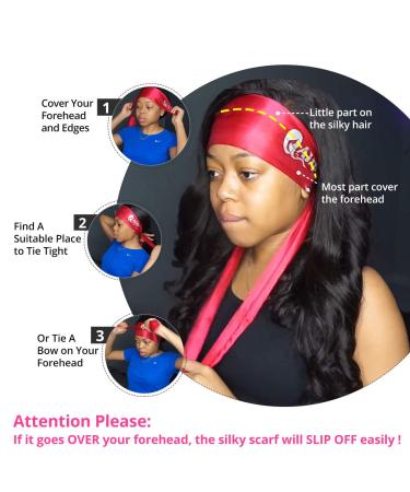 Ali Pearl Blue Satin Edge Scarf for Lace Wigs | Hair Setting Wrap - Buy Online on GoSupps.com