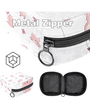 Shop Portable Women's Menstrual Cup Bags - Stylish & Functional for Teens | Pink Pig-Flying Design - Buy Online on GoSupps.com