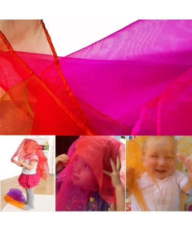 15 Colorful Silk & Chiffon Juggling Towels for Kids - Ideal Baby Game Towels & Fun Playtime Essentials - Buy Online on GoSupps.com
