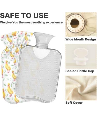 ZZXXB Duck Grass Hot Water Bottle - 2L Fleece Cover for Neck & Shoulder Pain Relief | PVC Heating & Cold Therapy | International Shipping - Buy Online on GoSupps.com