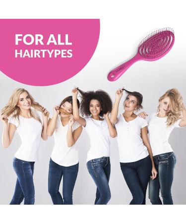 marQus Detangle Hair Brush - Ultra-Soft Bristles for Women and Men - Glide Through Tangles with Ease - For All Hair Types - Wet and Dry - 1 pcs Pink Brush - Buy Online on GoSupps.com