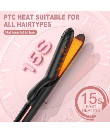 5 in 1 Curling Iron Set - Curling Wand Hair Straightener & Brush with Interchangeable Ceramic Wands - Fast Heat Includes Glove & Clips | Perfect Gift for Girls & Women - Buy Online on GoSupps.com