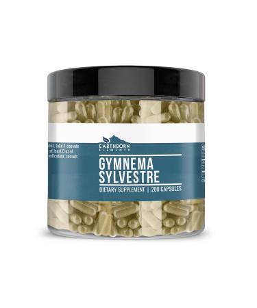 Earthborn Elements Gymnema Sylvestre 200 Capsules Pure & Undiluted No Additives 200 Count (Pack of 1)