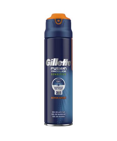 Gillette Fusion ProGlide Active Sport Sensitive 2 in 1 Gel Blades 170 ml 1 Pack