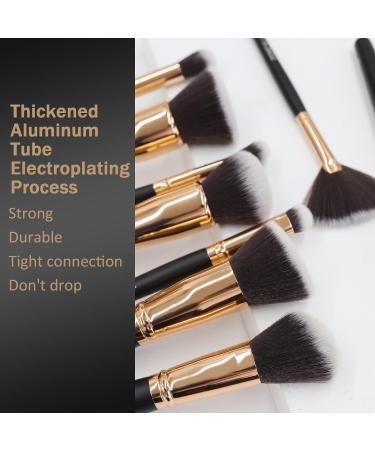 Zoreya Premium Makeup Brush Set - 16 Piece Brush Kit for Foundation, Powder, Blush, and Eye Shadows - Cruelty-Free Synthetic Brushes for Flawless Makeup Application - Buy Online on GoSupps.com