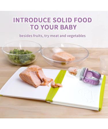 Buy Kidsme Fruit Sucker Baby Feeder - BPA Free Silicone Pacifier for 4-24 Months Double Capacity Green L - Safe for Fruits Vegetables & Porridge - Buy Online on GoSupps.com