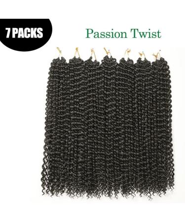 Buy Passion Twist Hair - 24 Inch Pre-Twisted Crochet Hair 7 Packs | Water Wave Bohemian Braiding Extensions - Yddm Synthetic Hair - Buy Online on GoSupps.com