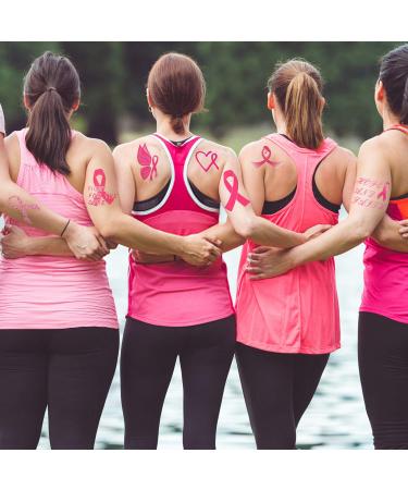 Pink Ribbon Breast Cancer Awareness Temporary Tattoos - Pack of 160 PCs - Buy Online on GoSupps.com