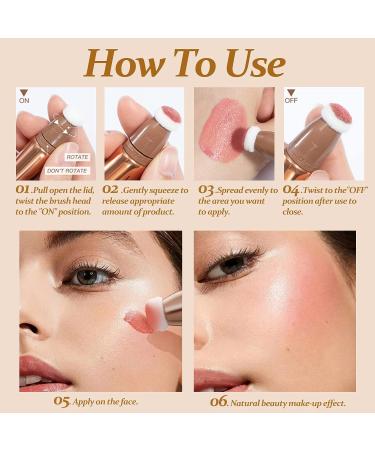 Silky Waterproof Liquid Contour Stick - Multi-Use Face Cheeks Makeup with Cushion Applicator (05 Contour) - Buy Online on GoSupps.com