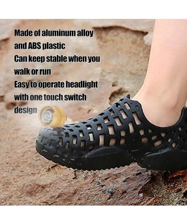 Yosoo Light-Up Clogs - Hands-Free Flashlight Shoes with Aluminum Alloy Headlights (Gold) - Perfect for Nighttime Adventures - Buy Online on GoSupps.com