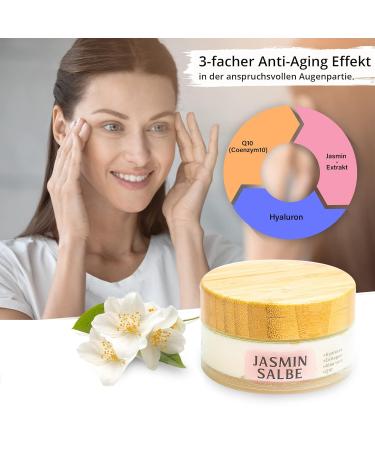 Satisa Jasmine Ointment for Dark Circles | Bio-Active Eye Cream 100ml | Hyaluronic Acid & Collagen | 100% Natural Cosmetics | Effective Eye Care for All - Buy Online on GoSupps.com