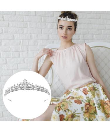 Minkissy Wedding Bridal Rhinestone Headpiece | Crystal Crown Headband Decoration (White) - Elegant Accessory for Brides - Buy Online on GoSupps.com