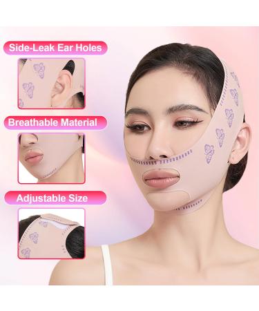 Double Chin Reducer & V Line Mask - Jawline Shaper & Face Slimming Belt with Lift Tape | Butterfly Face Slimming Solution for Women - Buy Online on GoSupps.com