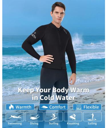 Wenlia 2MM Long Sleeve Wetsuit Top for Men and Women - XX-Large - Buy Online on GoSupps.com