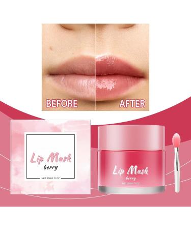 Overnight Lip Mask Lip Butter Balm: 24hrs Hydrating Repair Treatment Lip Sleeping Mask-Shea Cocoa Seed Butter/Olive Oil/Beeswax for Chapped Dry Lips Care/Moisturizer - Fade Lip Lines - Buy Online on GoSupps.com