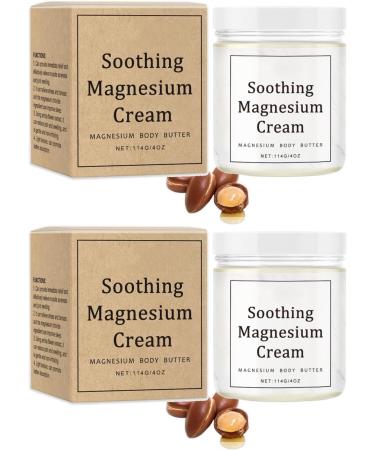 IAEXUOQC Magnesium Calming Cream, Magnesium Body Butter, Deep Moisturizing Body Cream, Magnesium Body Massage Cream, For All Skin Types