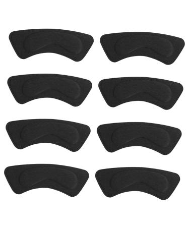 FRCOLOR 8 Pairs High Heels Heel Stickers Black Heel Grips Liner Heel Grips Shoe Pads Heel Shoe Grips Shoe Clips for Pumps Plantillas para De Mujer Heel Pads Patch Polyester 4d Breathable Black 10.5X4cm