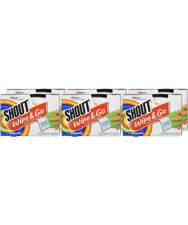 Shout Wipe and Go Instant Stain Remover 72 Total Wipes - Pack of 6, Laundry Stain Remover for On-the-Go - Buy Online on GoSupps.com