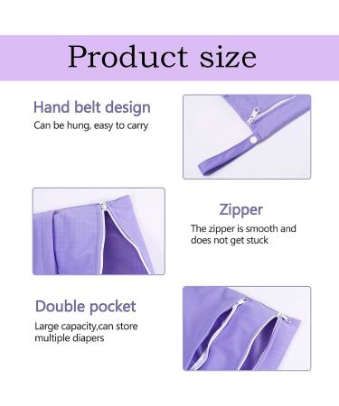 2 PCS Wet Bag Wet Bags for Swimming Waterproof Wet Dry Bags Reusable Washable Cloth Diaper Bags Nappy Bags with Double Zipper Pockets for Items Wet Clothes Swimming Gym Beach Bag(Purple+Green) - Buy Online on GoSupps.com
