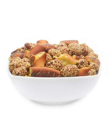 1 x 3kg nibble mixture party nibbling sweet & sour snack peanut with sesame pretzel with honey and mustard vegetarian peanut 1 x 3kg in storage pack (3kg)