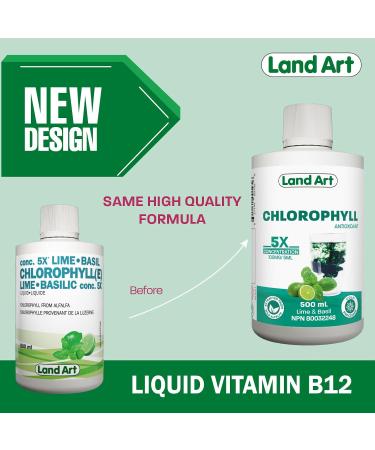 Liquid Chlorophyll Lime Basil 5X Concentrated 500ml Cold Extracted from Non-GMO Alfalfa - Detox - Alkaline - Natural Body Deodorant Antioxidant - Made in Canada - Buy Online on GoSupps.com