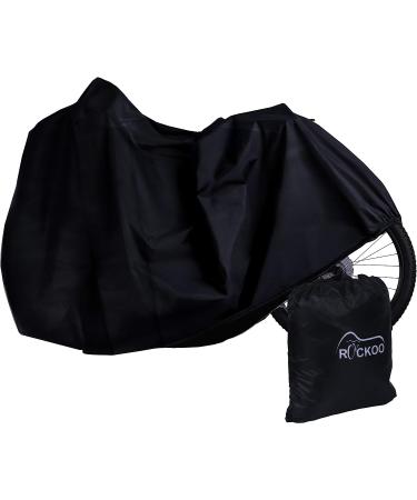 Rockoo Waterproof Bike Cover for 2 Bikes | Heavy Duty 190T Nylon, UV Protection, Dustproof | Lock Holes, Storage Bag | Ideal for Mountain & Road Bikes, Black - Buy Online on GoSupps.com