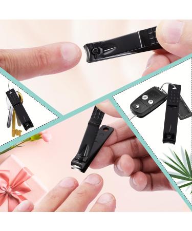 Stainless Steel Nail Clippers Set - 24 Pack Bulk Black Nail Cutter for Women and Men - Ultra Sharp Fingernail and Toenail Clippers (24 Pcs-Black) - Buy Online on GoSupps.com