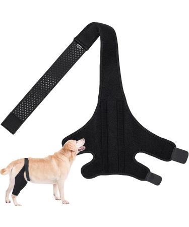 Dog Hinds Leg Support | Dog Leg Protector | Back Leg Hip Support with Metal Strip High Elasticity Breathable Leg Protector for Recovery Period Pochy Black Medium - Buy Online on GoSupps.com