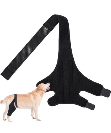 Dog Hinds Leg Support Large Dog Rear Leg Support | Breathable Leg Protector Large Rear Support High Elasticity with Metal Strip for Disabled Dog Black Small