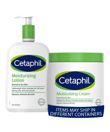 Cetaphil Body Moisturizer Hydrating Moisturizing Cream & Body Moisturizer Hydrating Moisturizing Lotion for All Skin Types Suitable for Sensitive Skin NEW 20 oz