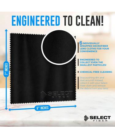 Microfiber Cleaning Cloth Pack of 6 | Reusable Eyeglass & Screen Cleaning Cloths for Glasses Phones Lenses & Delicate Surfaces - Buy Online on GoSupps.com